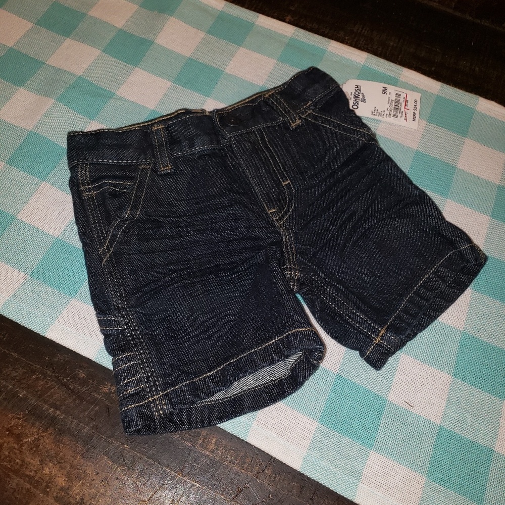 NWT - Oshkosh Jean Shorts - Size 9 months
